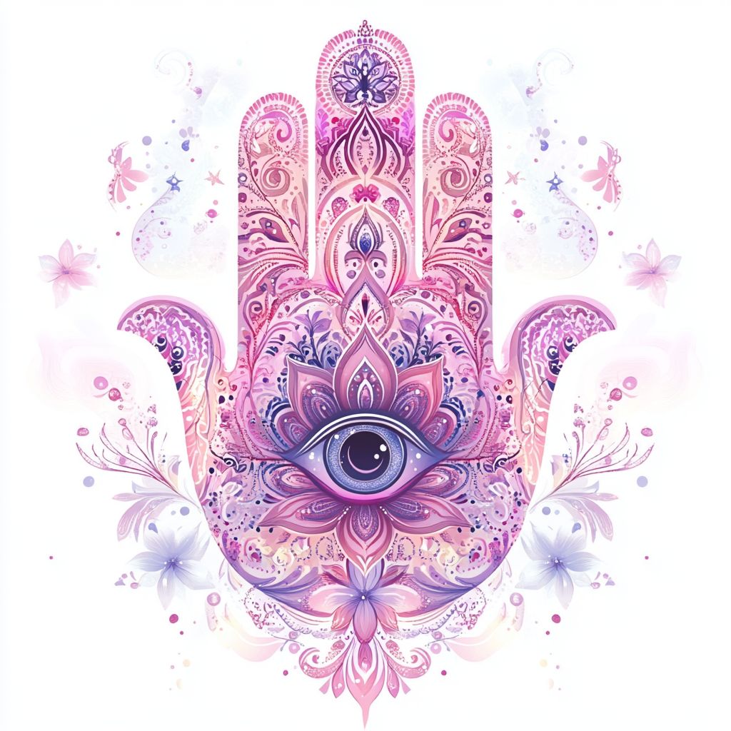 Angel Numbers 444 | Hamsa Hand | Flyp Sticker