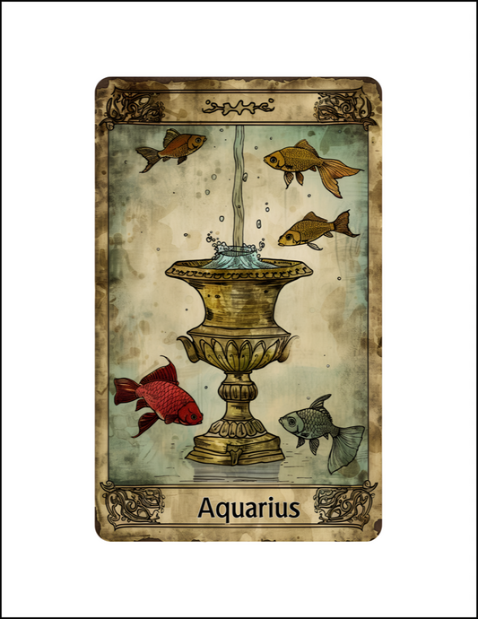 Aquarius Card | Flyp Sticker