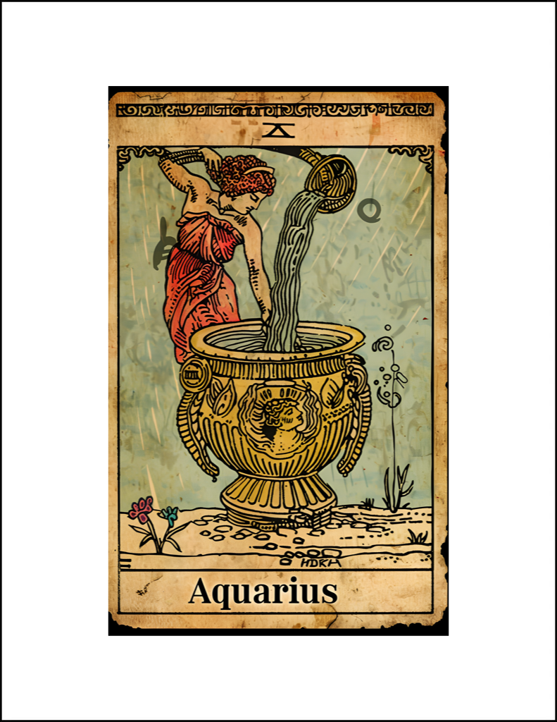 Aquarius Card | Flyp Sticker