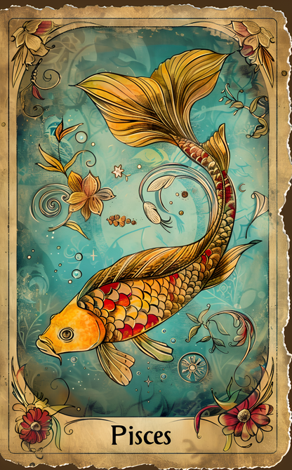 Pisces Card | Flyp Sticker